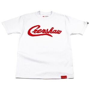 NWT LIMITED EDITION CRENSHAW T-SHIRT - WHITE/RED